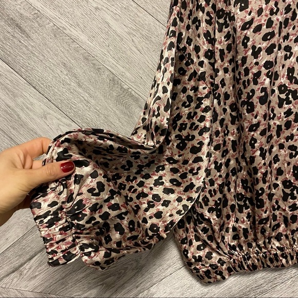 Zara | Sateen Leopard Top Oversized Size XS New With Tags - Picture 6 of 11